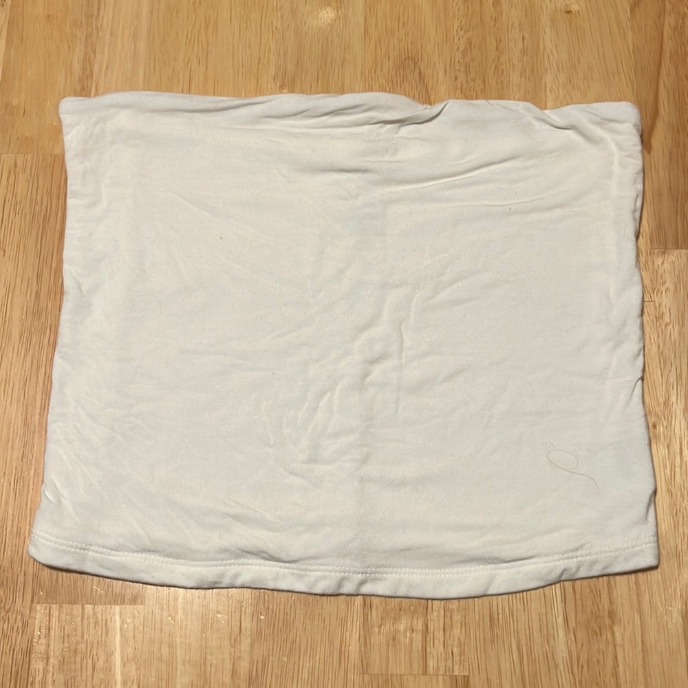 Medium long white tube top